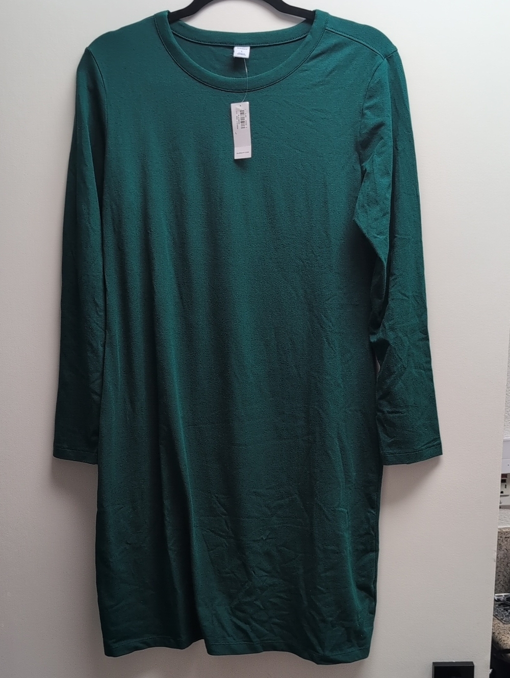 Old Navy Teal Midi Long-Sleeve Dress